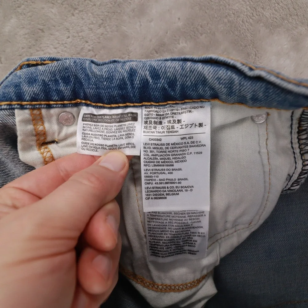 Levi's 550 Relaxed Straight‎ Leg Medium Wash Jeans Blue Men's 36x30 act 36x29